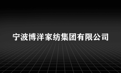 寧波博洋家紡集團